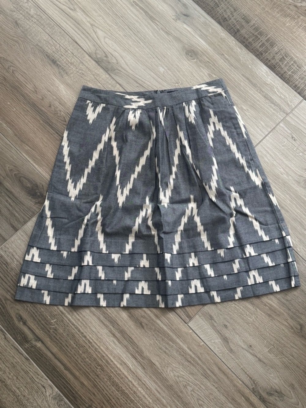The Limited - Pleated Ikat Print A-Line Skirt